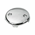 American Imaginations Round Chrome Overflow Plate in Stainless Steel-Brass AI-37831